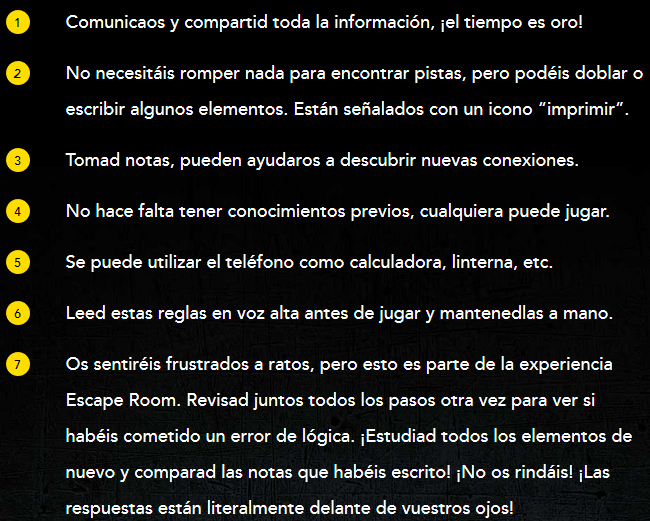 juego de mesa room escape